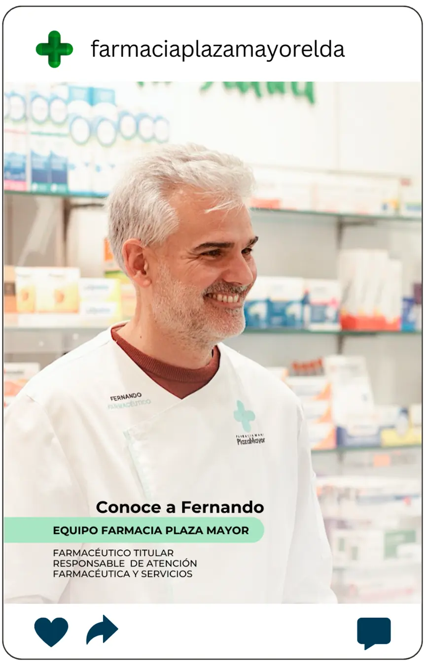 Fernando es Farmacéutico en Elda titular de Farmacia Plaza Mayor Elda